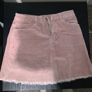 Pink Denim Mini Skirt
